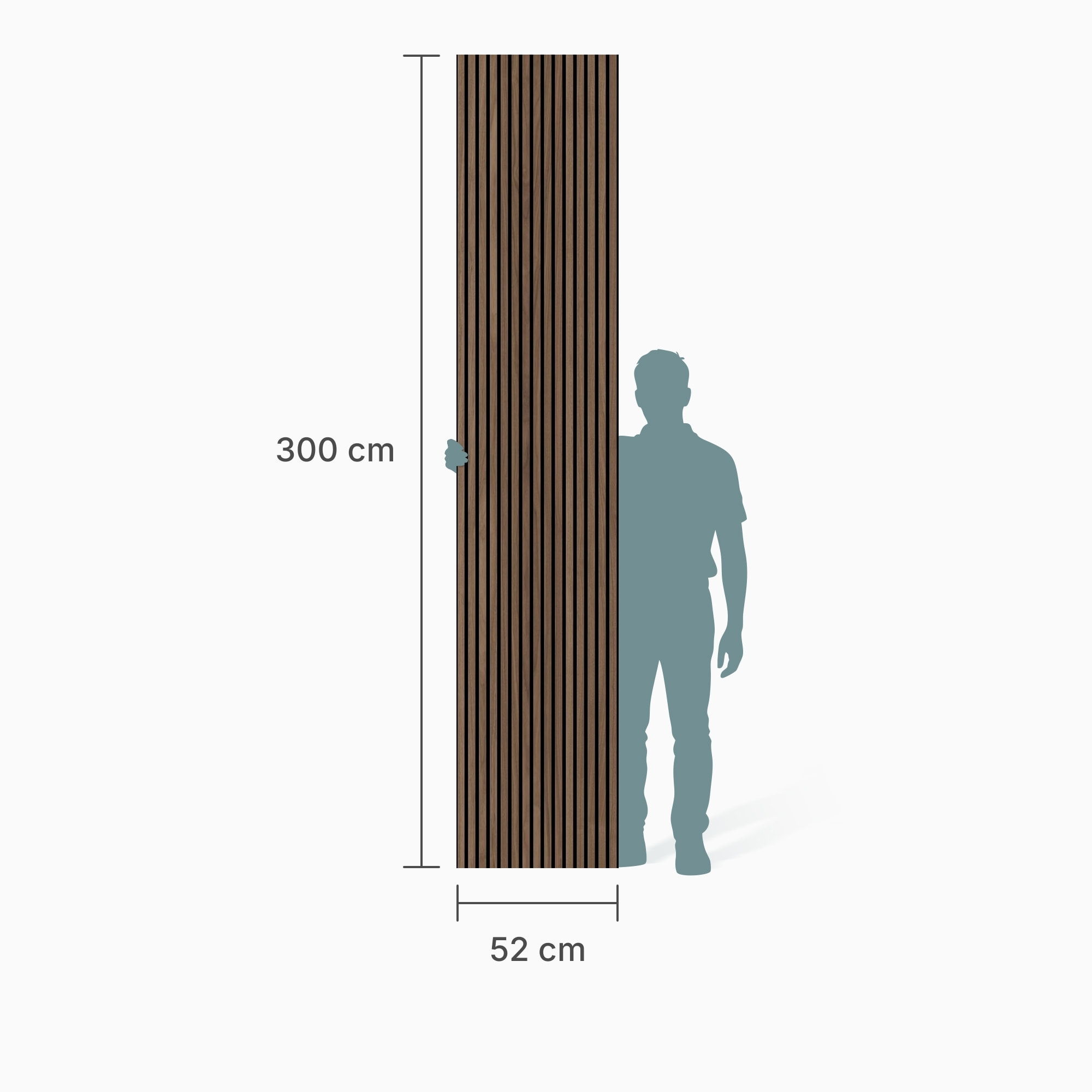 ter Hürne Akustikpaneel SilentDesign 1-Side Collection Nussbaum Trent Natur-Geölt 3.000mm
