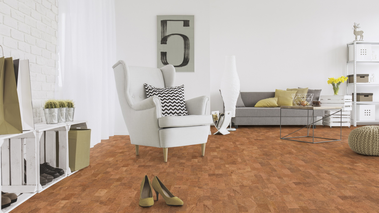 Milieubild Wohnzimmer mit Sessel und Sofa - Wicanders 80001633