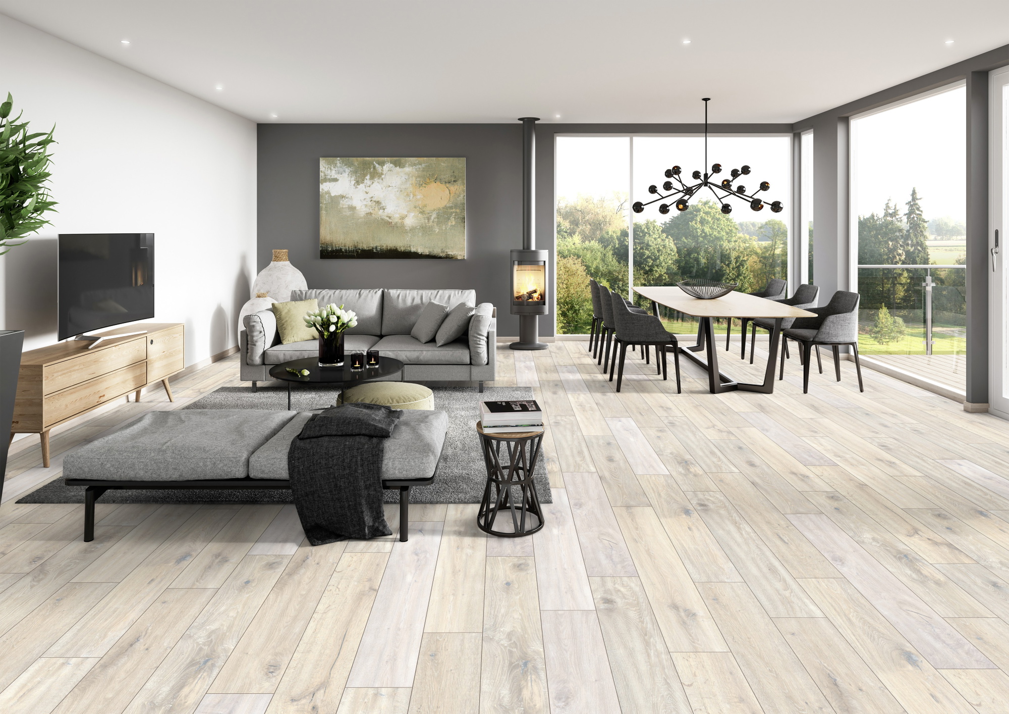 Milieubild Modernes Wohnzimmer mit Essbereich - ter Hürne 1101021836