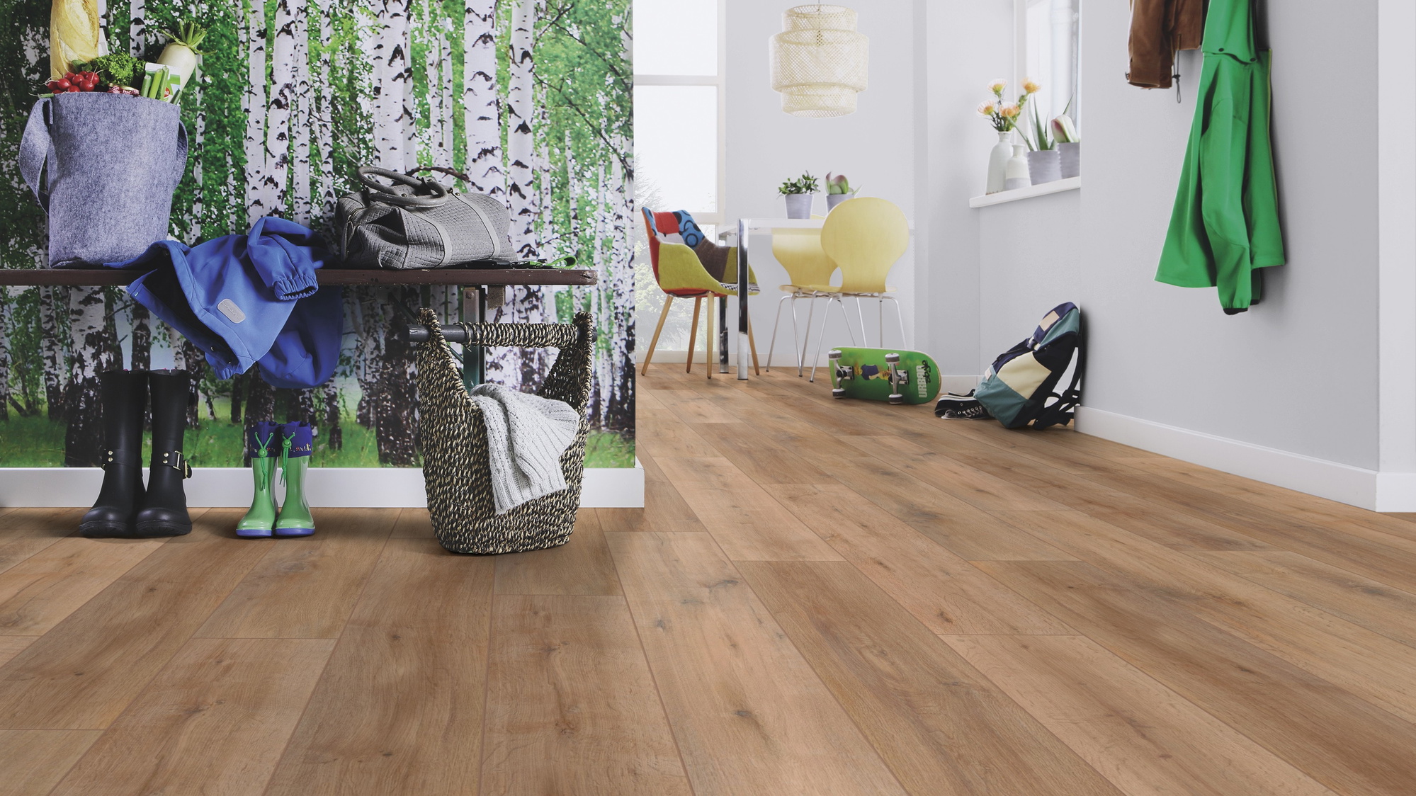 Milieubild Esszimmer mit Flur und Sitzbank - wineo PL314R