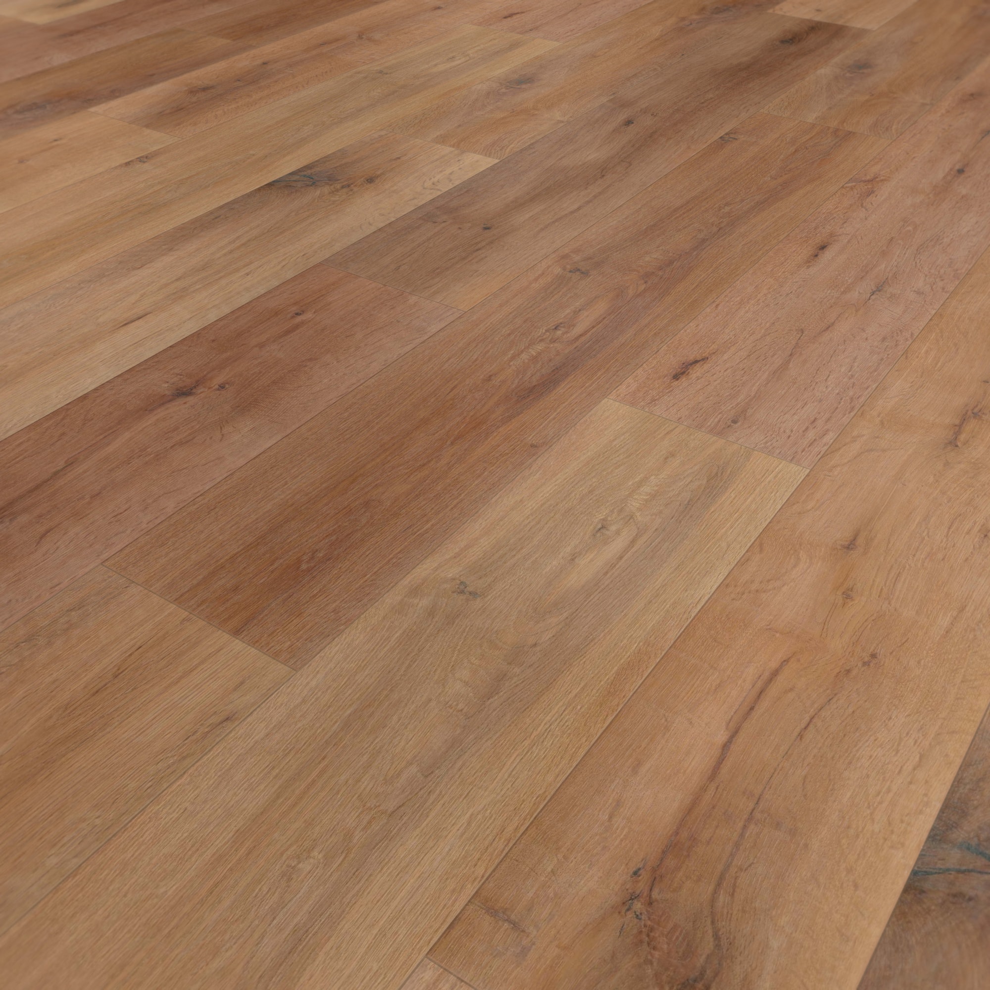 Perspektivische Ansicht - wineo Klebe-Bioboden PURLINE wineo 1000 wood XL Rustic Oak Nougat Perspektivische Ansicht - wineo PL315R