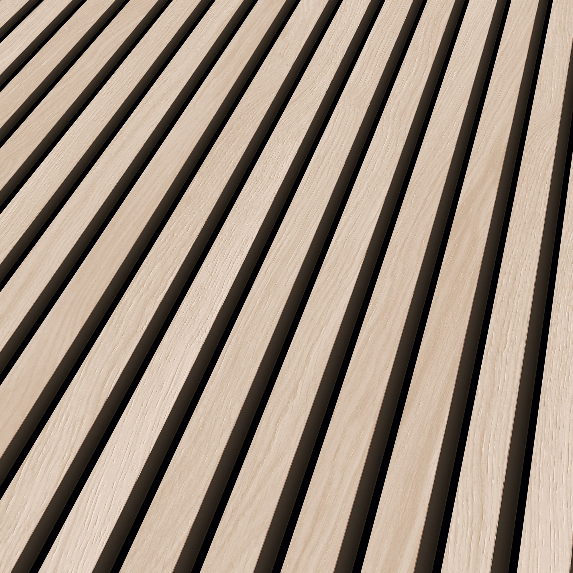 ter Hürne Akustikpaneel SilentDesign 1-Side Collection Eiche Themse Fineline Natur-Geölt Weiß 3.000mm