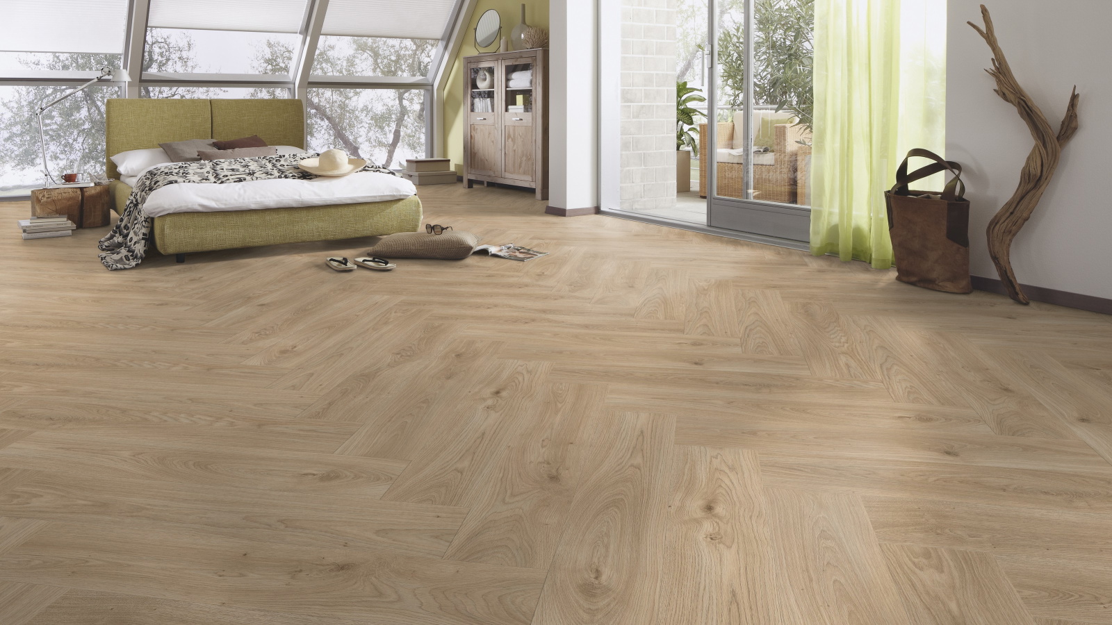 Milieubild Schlafzimmer im modernen Dachgeschoss - MEISTER 600001-0840168-07113