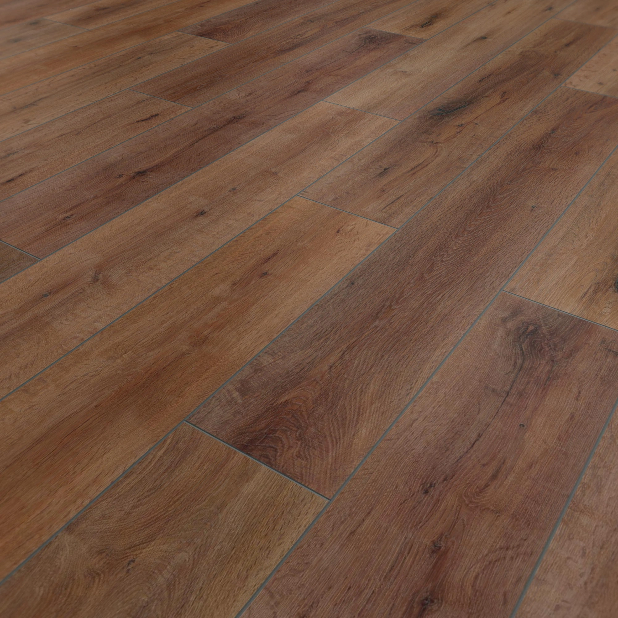 Perspektivische Ansicht - wineo HDF Klick-Bioboden PURLINE wineo 1000 wood XL Rustic Oak Coffee Perspektivische Ansicht - wineo MLP316R