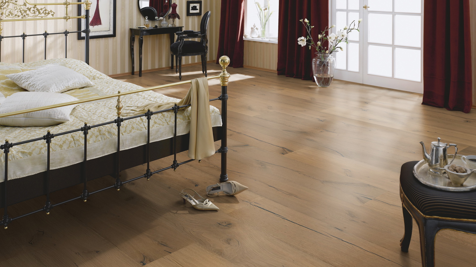 Bennett & Jones Parkett Grand Houses Oak No.34 Highgrove 280 Intense Gebürstete Struktur Natur-Geölt Weiß