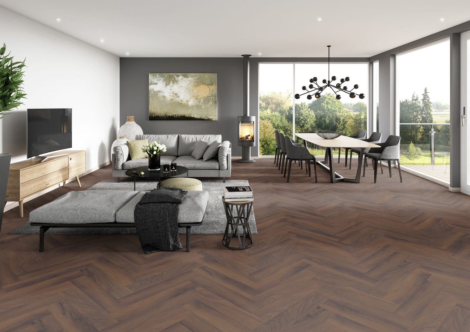 Milieubild Modernes Wohnzimmer mit Essbereich - ter Hürne 1101021852