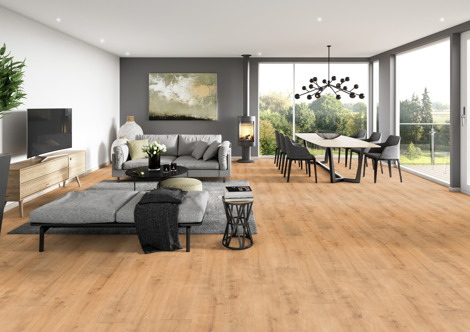 Milieubild Modernes Wohnzimmer mit Essbereich - ter Hürne 1101021834