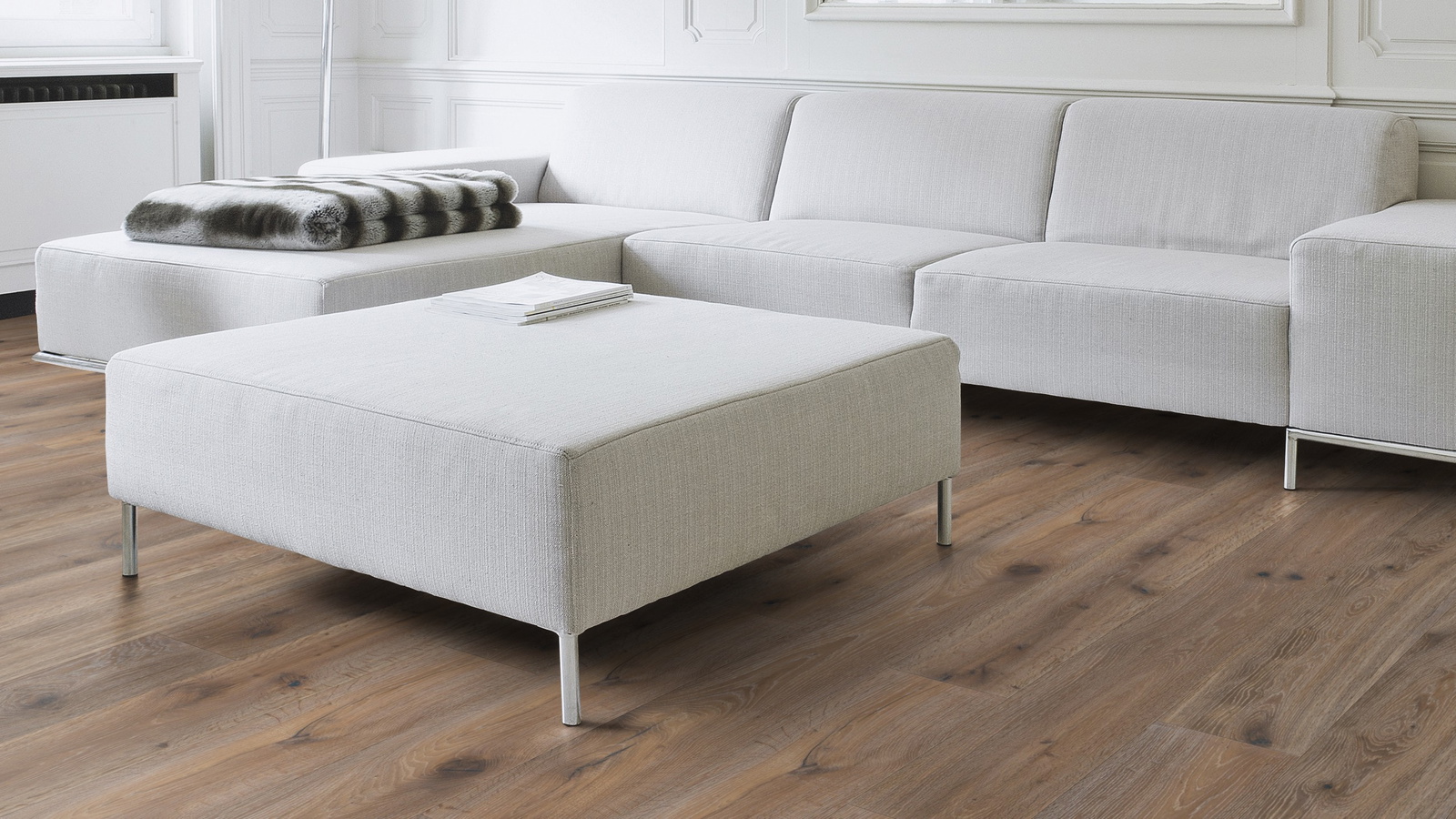 Wicanders Parkett Victoria Pebble RW04450 Natur Gebürstete Struktur Natur-Geölt Weiß