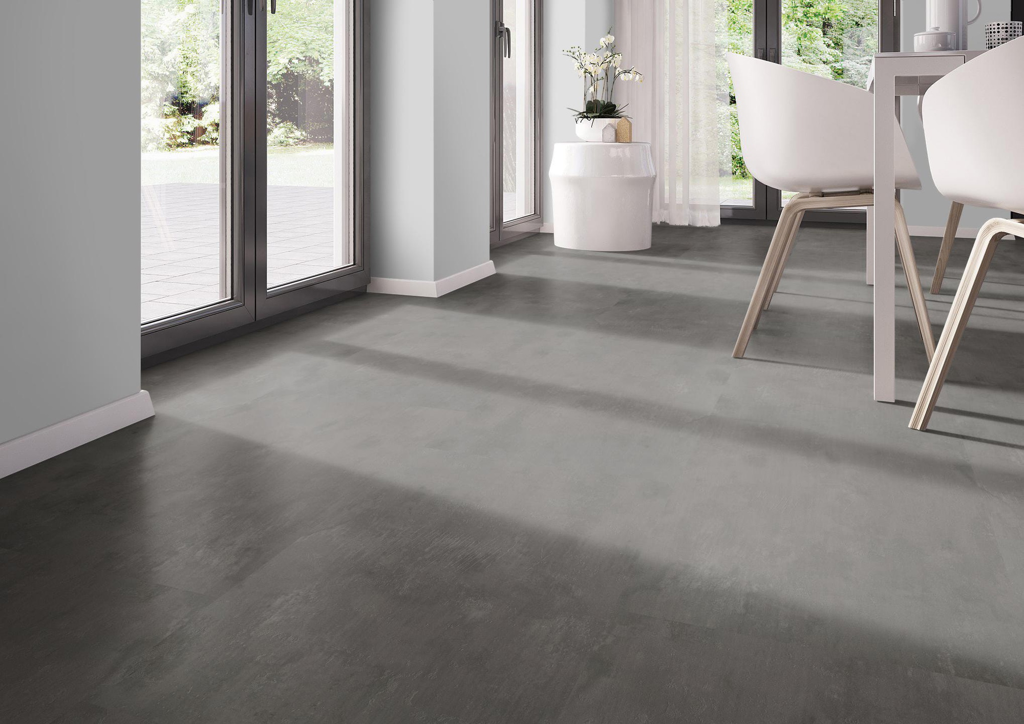 Milieubild Modernes Esszimmer - bodentiefe Perspektive - nexflor NXF-51030-002