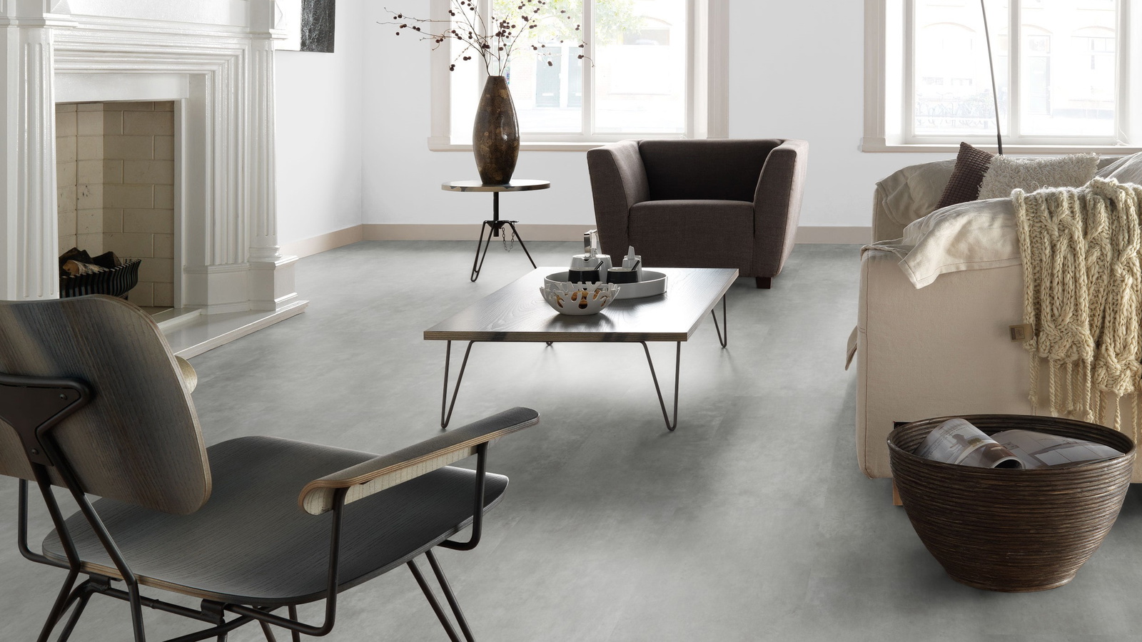 Milieubild Altbau-Wohnzimmer mit Kamin - Forbo Flooring 217637