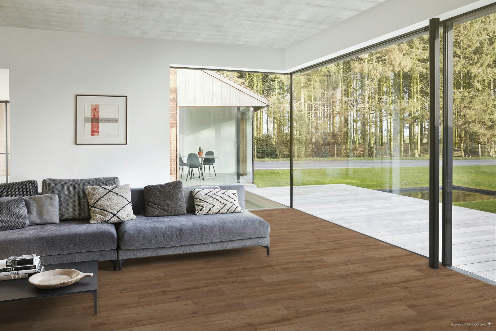 Milieubild Modernes Wohnzimmer mit Fensterfront - BerryAlloc 60002222