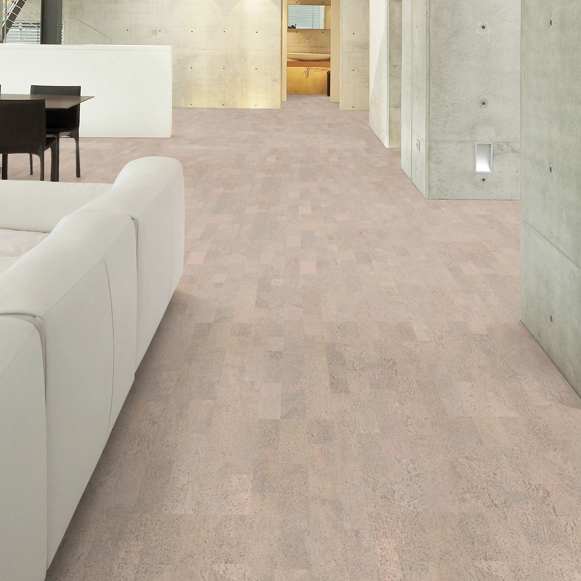 Milieubild Wohnzimmer im Loft-Stil - Wicanders Wise HDF Klick-Korkboden cork Essence Identity Timide Milieubild Wohnzimmer im Loft-Stil - Wicanders Wise 80001651