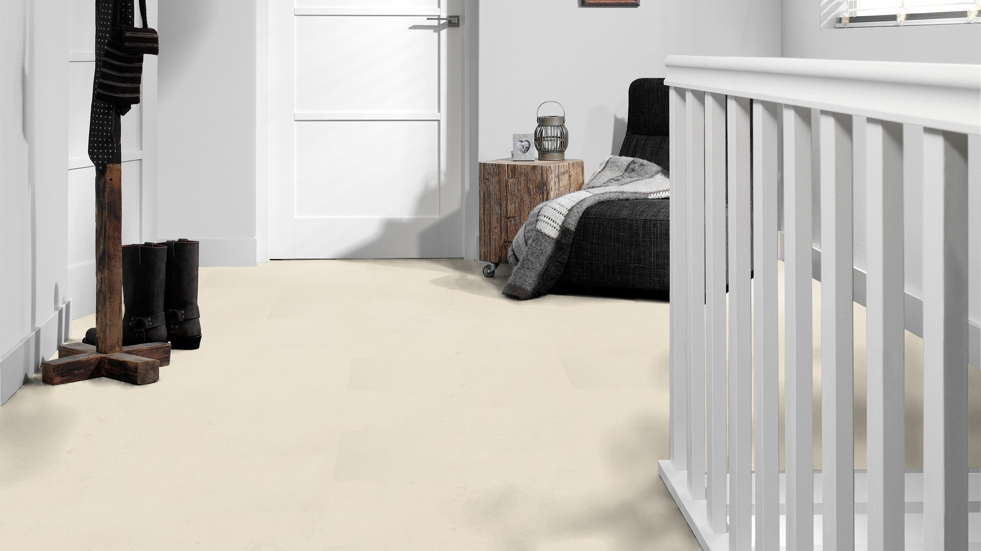 Milieubild Flur mit Treppenlauf - Forbo Flooring Marmoleum Click Moon Milieubild Flur mit Treppenlauf - Forbo Flooring 176470
