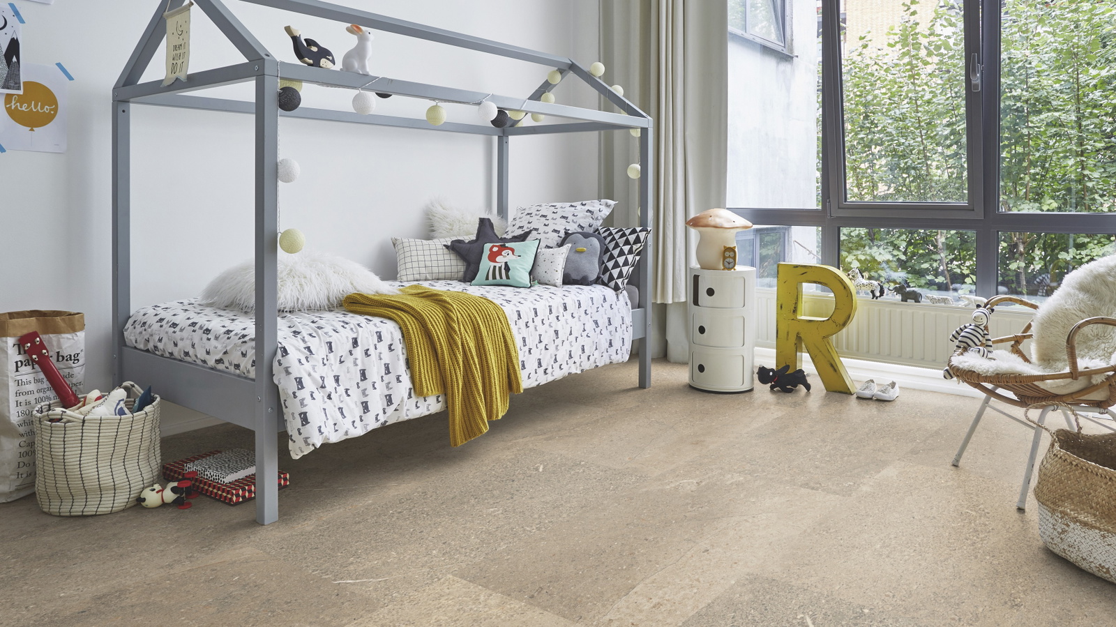 Milieubild Kinderschlafzimmer mit Bett im Hausdesign - Tarkett 260008037