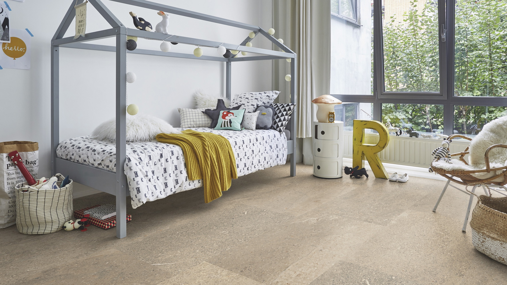 Milieubild Kinderschlafzimmer mit Bett im Hausdesign - Tarkett 260008037