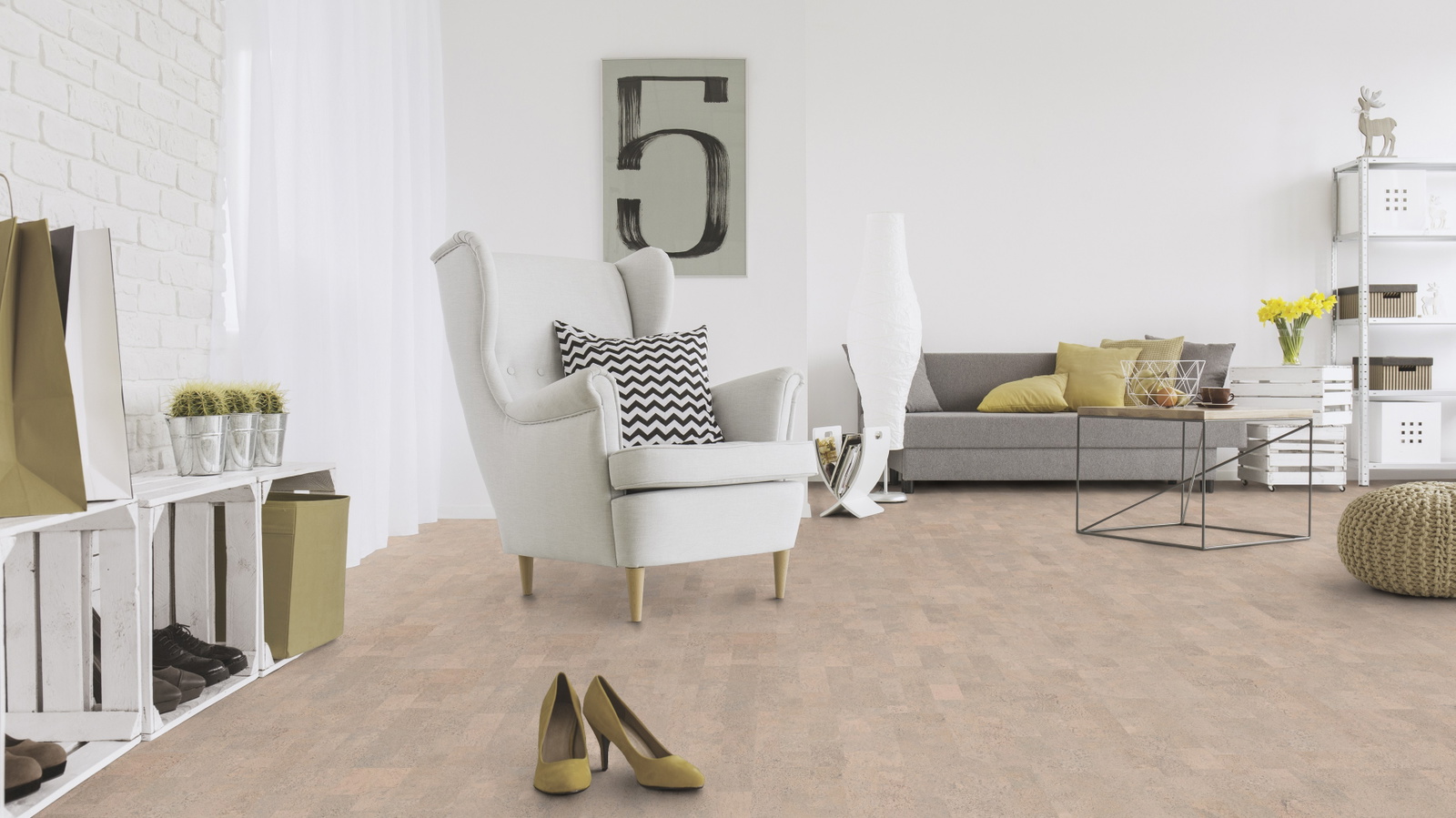 Milieubild Wohnzimmer mit Sessel und Sofa - Wicanders Wise 80001651
