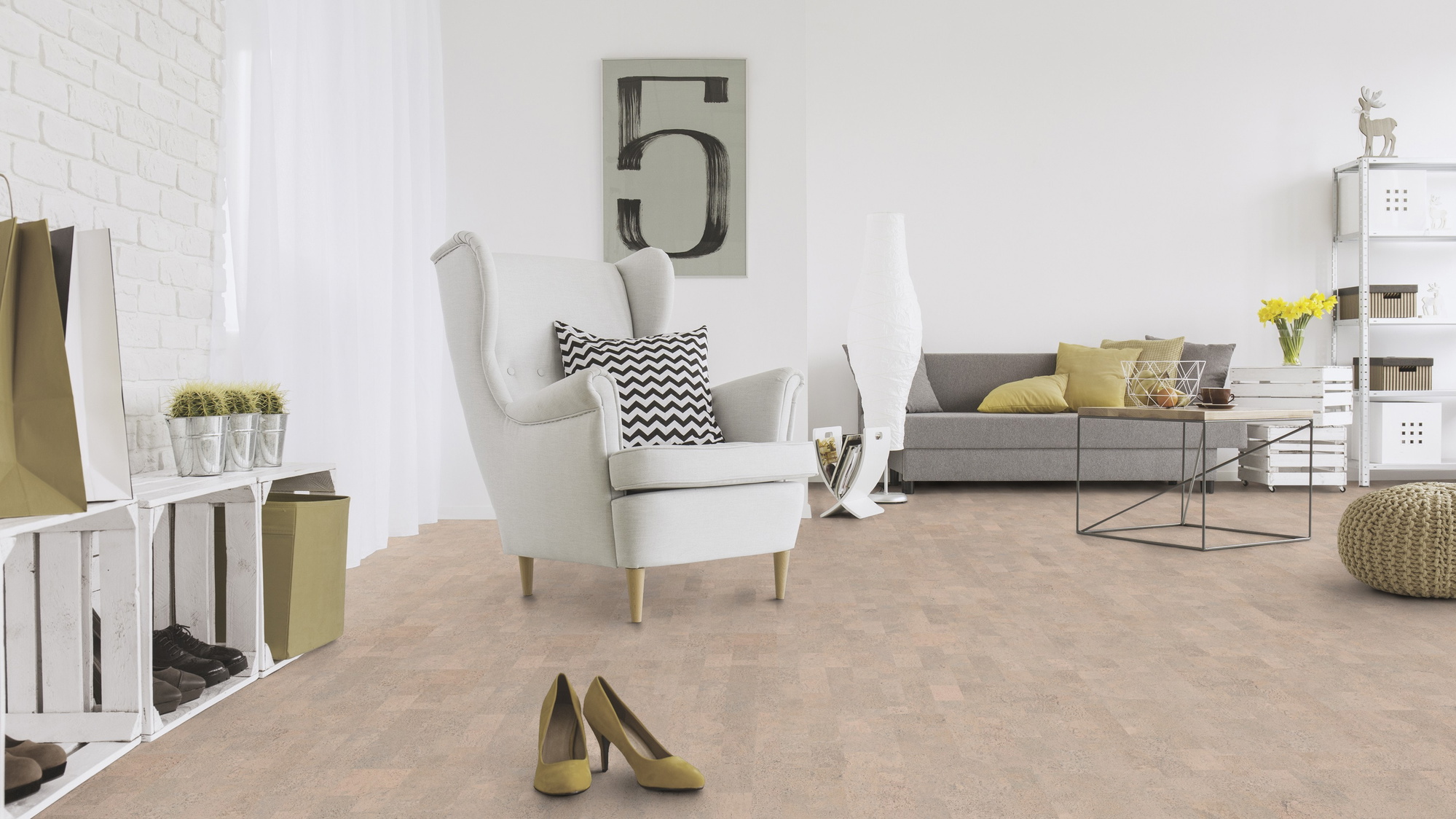 Milieubild Wohnzimmer mit Sessel und Sofa - Wicanders Wise 80001651