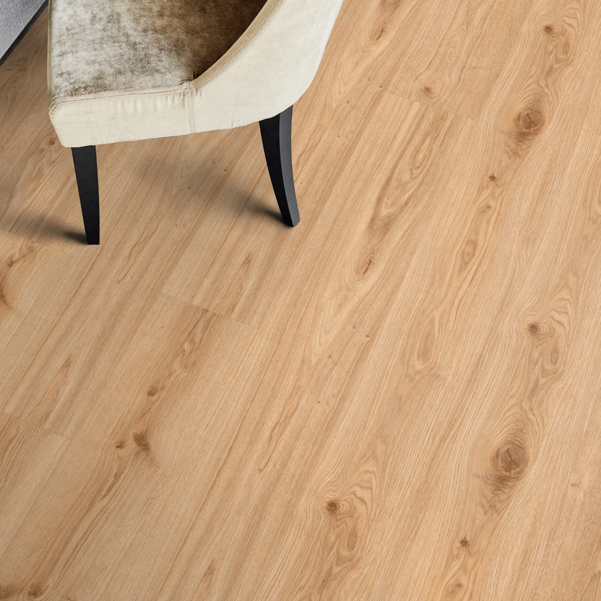 Milieubild Esszimmer - Draufsicht - Tarkett Klebe-Vinyl Essence 30 Primary Oak Light Brown Milieubild Esszimmer - Draufsicht - Tarkett 260055005