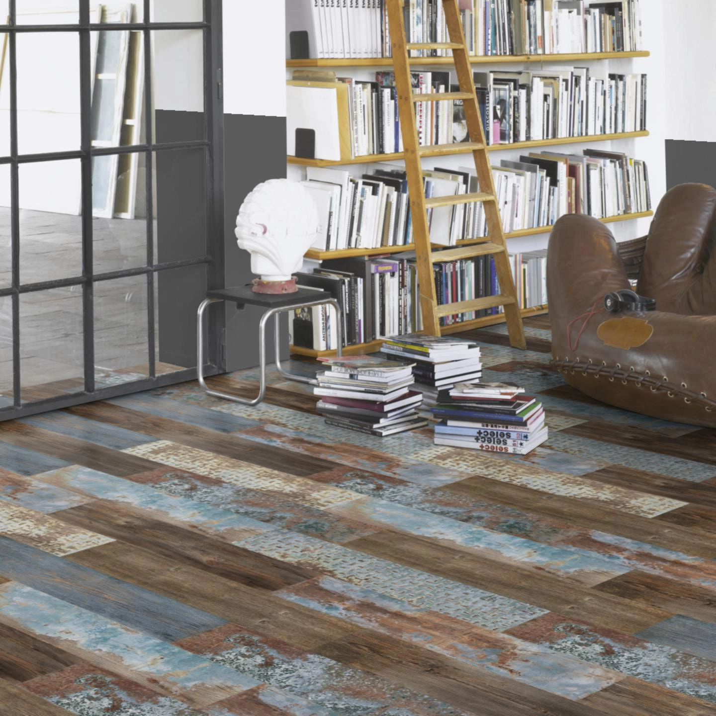 Milieubild Modernes Wohnzimmer mit Atelier - Parador Laminat Classic 1050 Rotterdam Milieubild Modernes Wohnzimmer mit Atelier - Parador 1748720