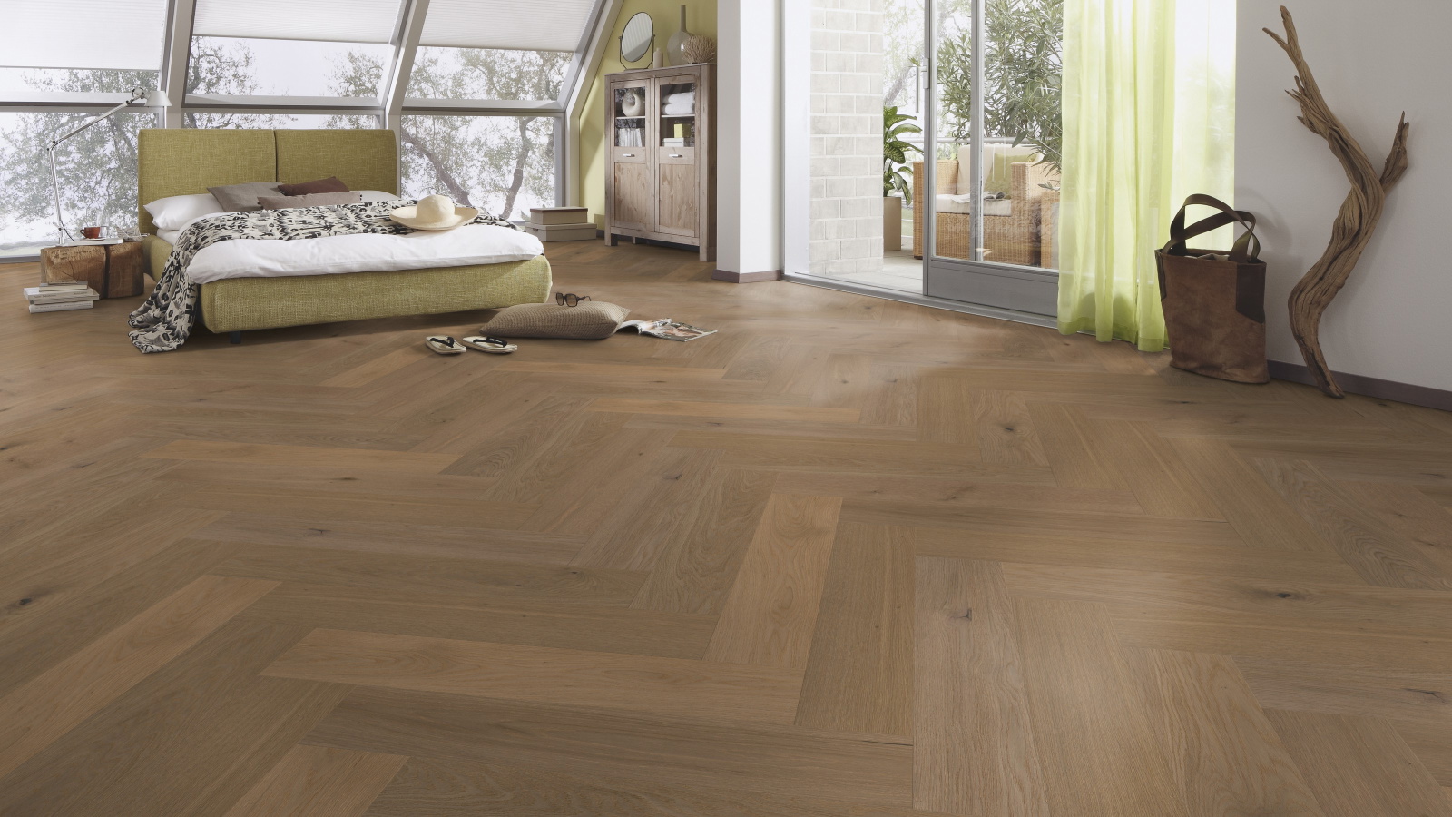 Milieubild Schlafzimmer im modernen Dachgeschoss - MEISTER 500010-0700140-08931
