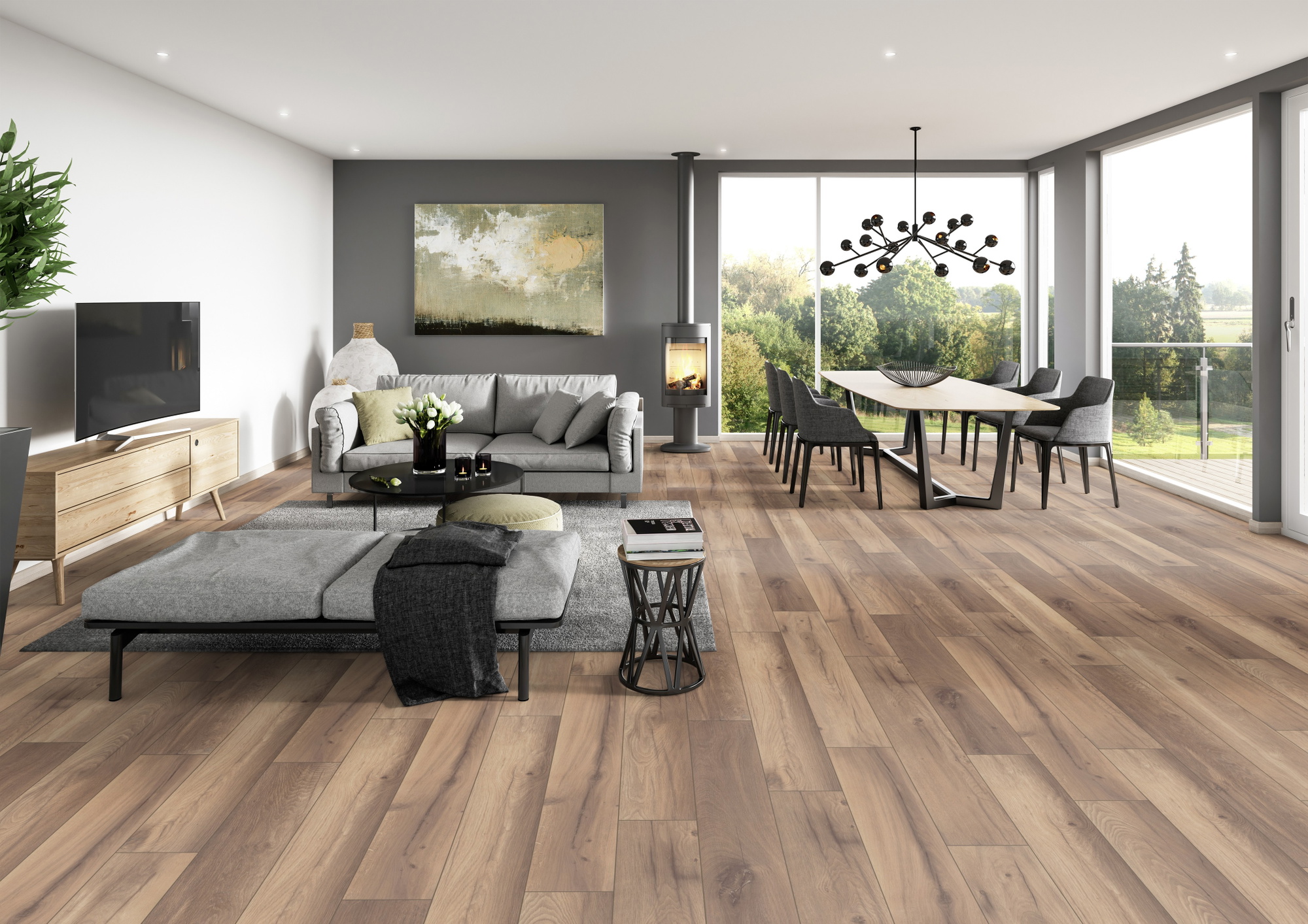 Milieubild Modernes Wohnzimmer mit Essbereich - ter Hürne 1101260042