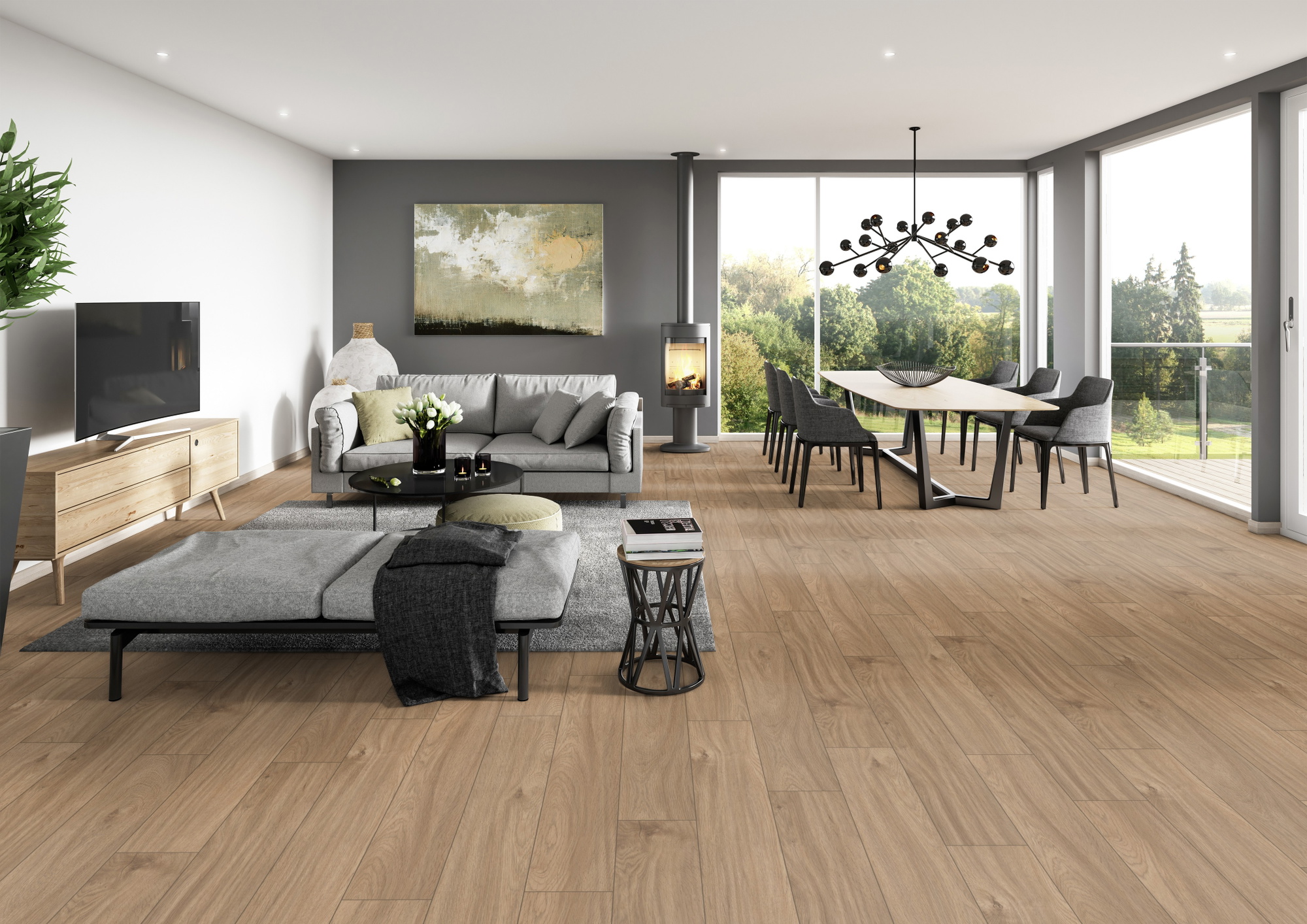 Milieubild Modernes Wohnzimmer mit Essbereich - ter Hürne 1101260043