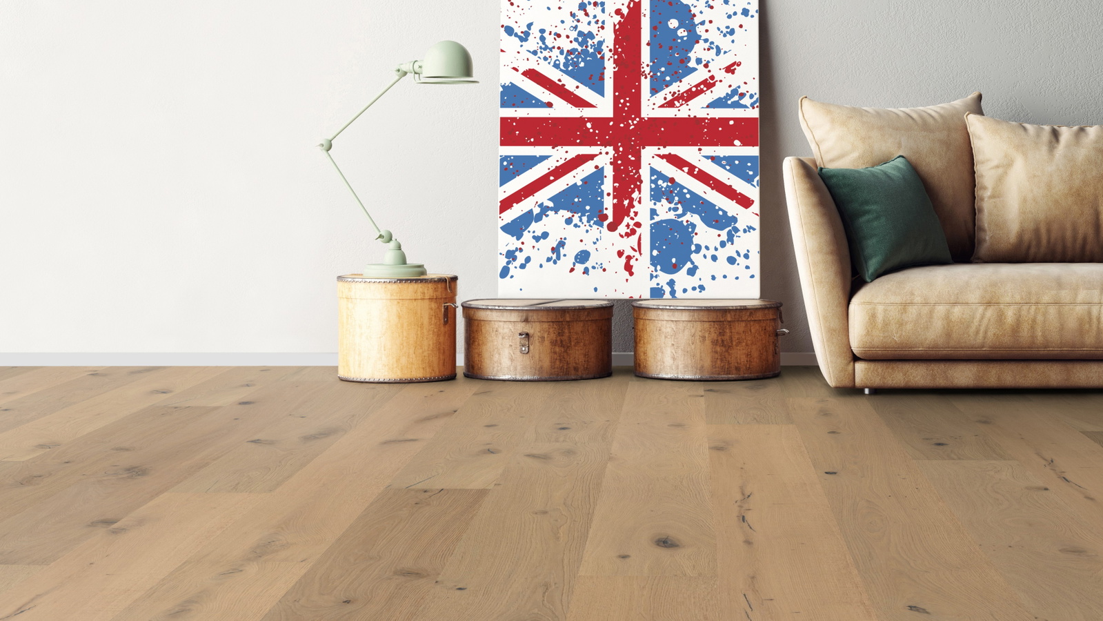 Bennett & Jones Parkett Shire Landscapes Oak No.31 Galloway 207 Tradition Gebürstete Struktur Natur-Geölt Weiß