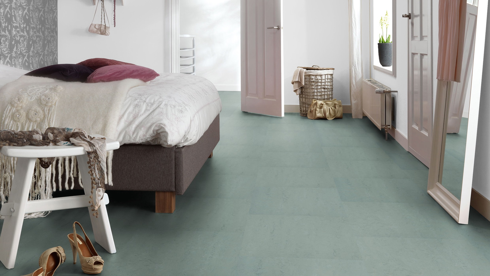 Forbo Flooring Linoleum Marmoleum Modular Accent Blue Ice t3753