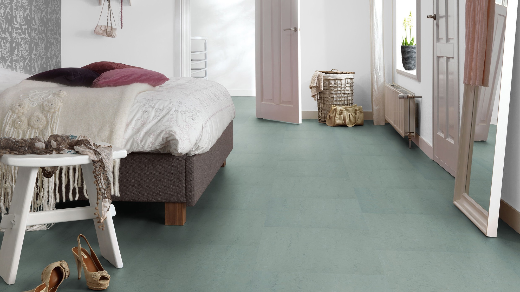 Forbo Flooring Linoleum Marmoleum Modular Accent Blue Ice t3753