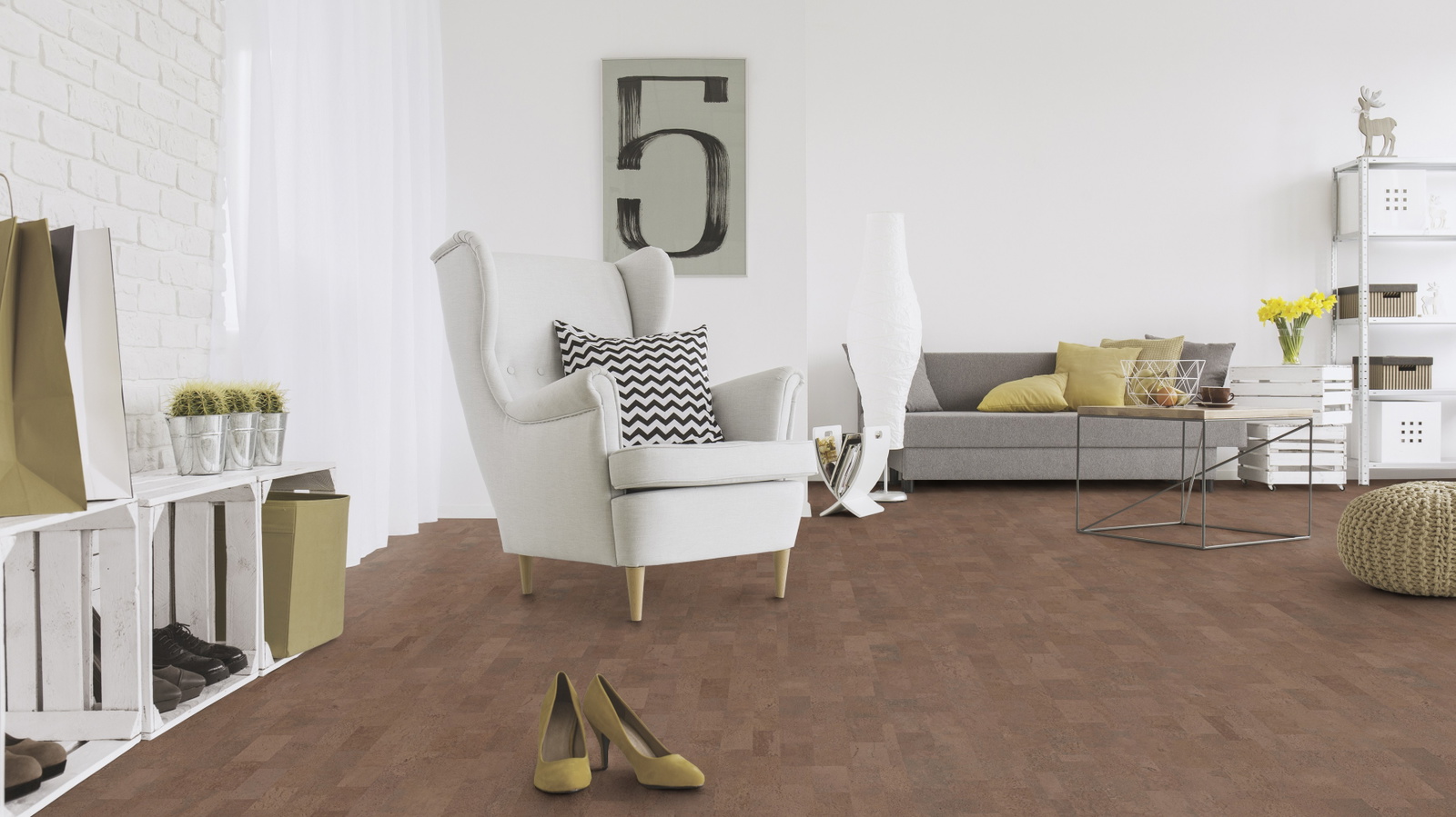 Milieubild Wohnzimmer mit Sessel und Sofa - Wicanders Wise 80001657