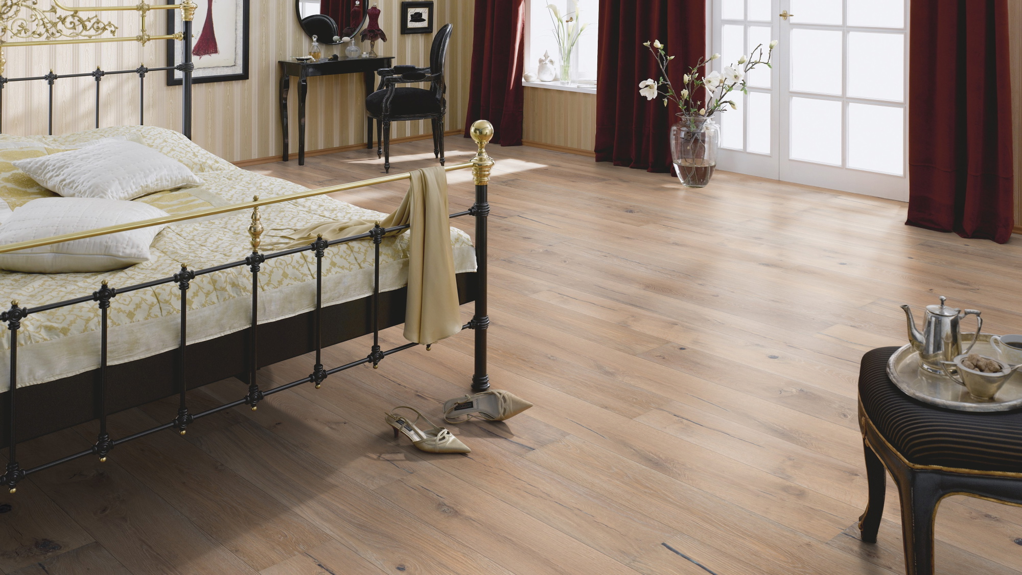 Milieubild Luxuriöses Schlafzimmer - Bennett & Jones Parkett Britain's Finest Oak No.12 Lancaster Milieubild Luxuriöses Schlafzimmer - Bennett & Jones 1148011911
