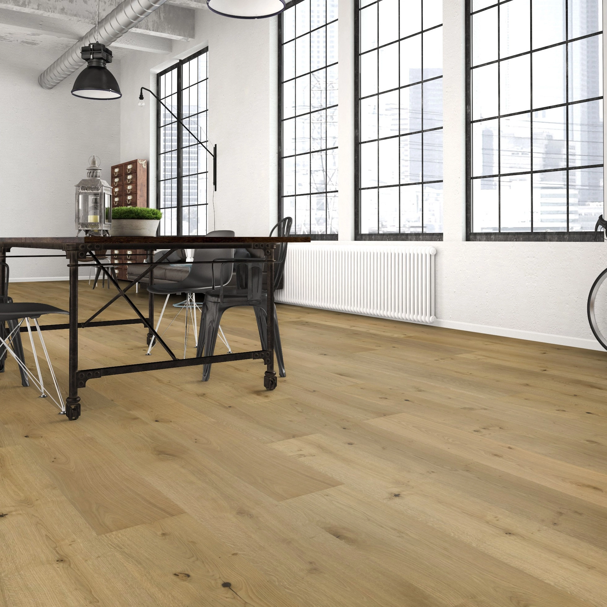 Milieubild Wohnzimmer im industriellen Stil - Bennett & Jones Parkett Grand Houses Oak No.15 Kensington Milieubild Wohnzimmer im industriellen Stil - Bennett & Jones 1148012292