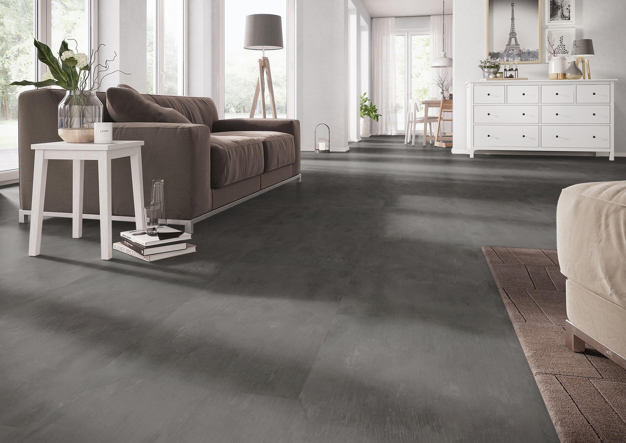 Milieubild Wohnzimmer mit Couch - nexflor NXF-51030-002