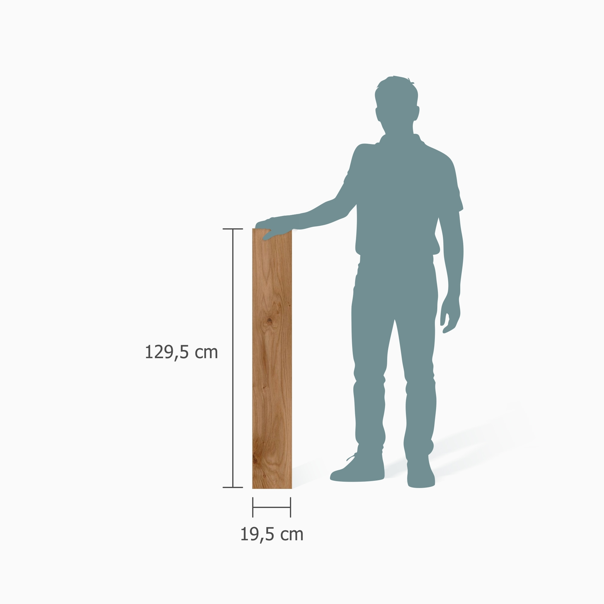 Größenverhältnis - wineo Klick-Bioboden PURLINE wineo 1000 wood L Intensive Oak Caramel Größenverhältnis - wineo PLC300R
