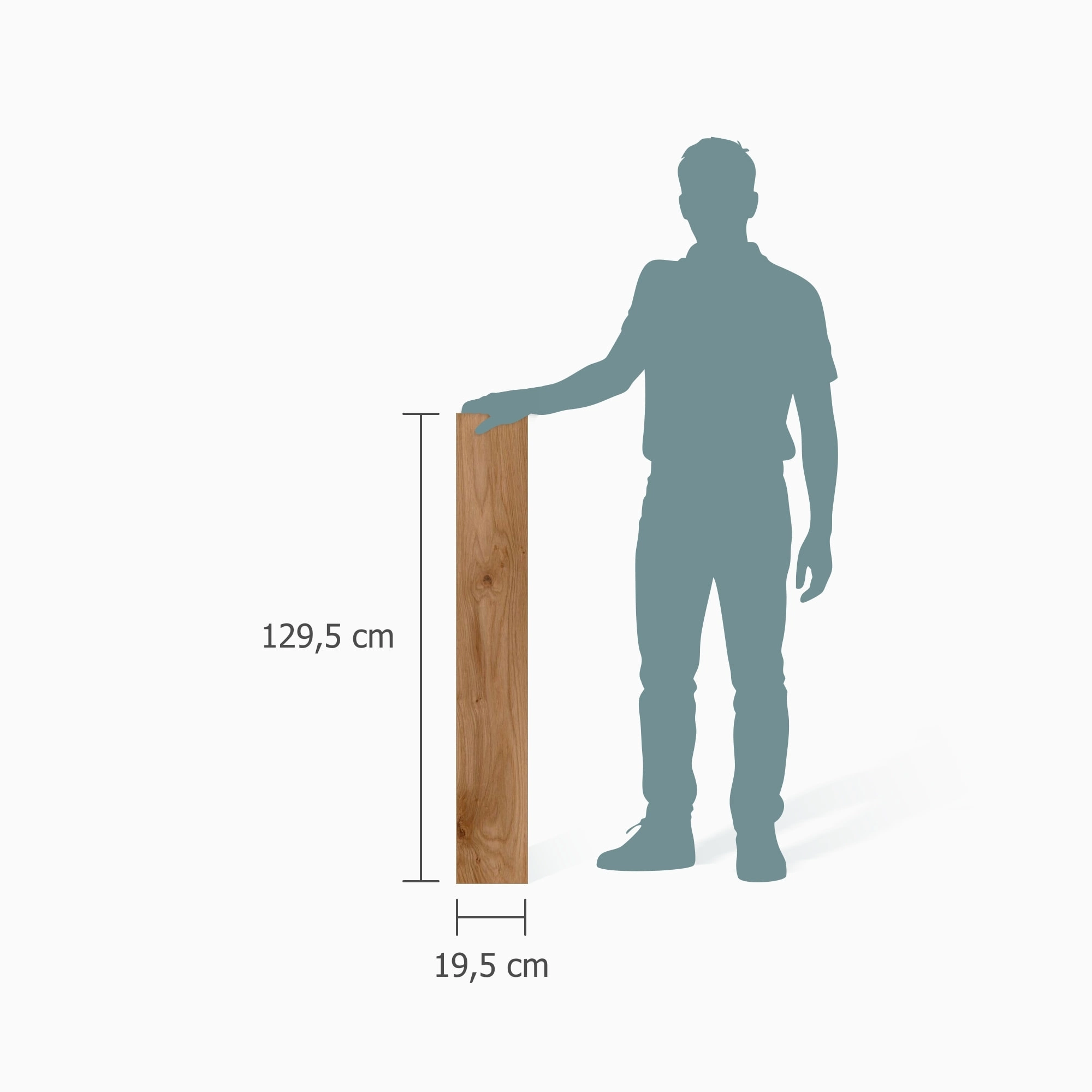Größenverhältnis - wineo Klick-Bioboden PURLINE wineo 1000 wood L Intensive Oak Caramel Größenverhältnis - wineo PLC300R