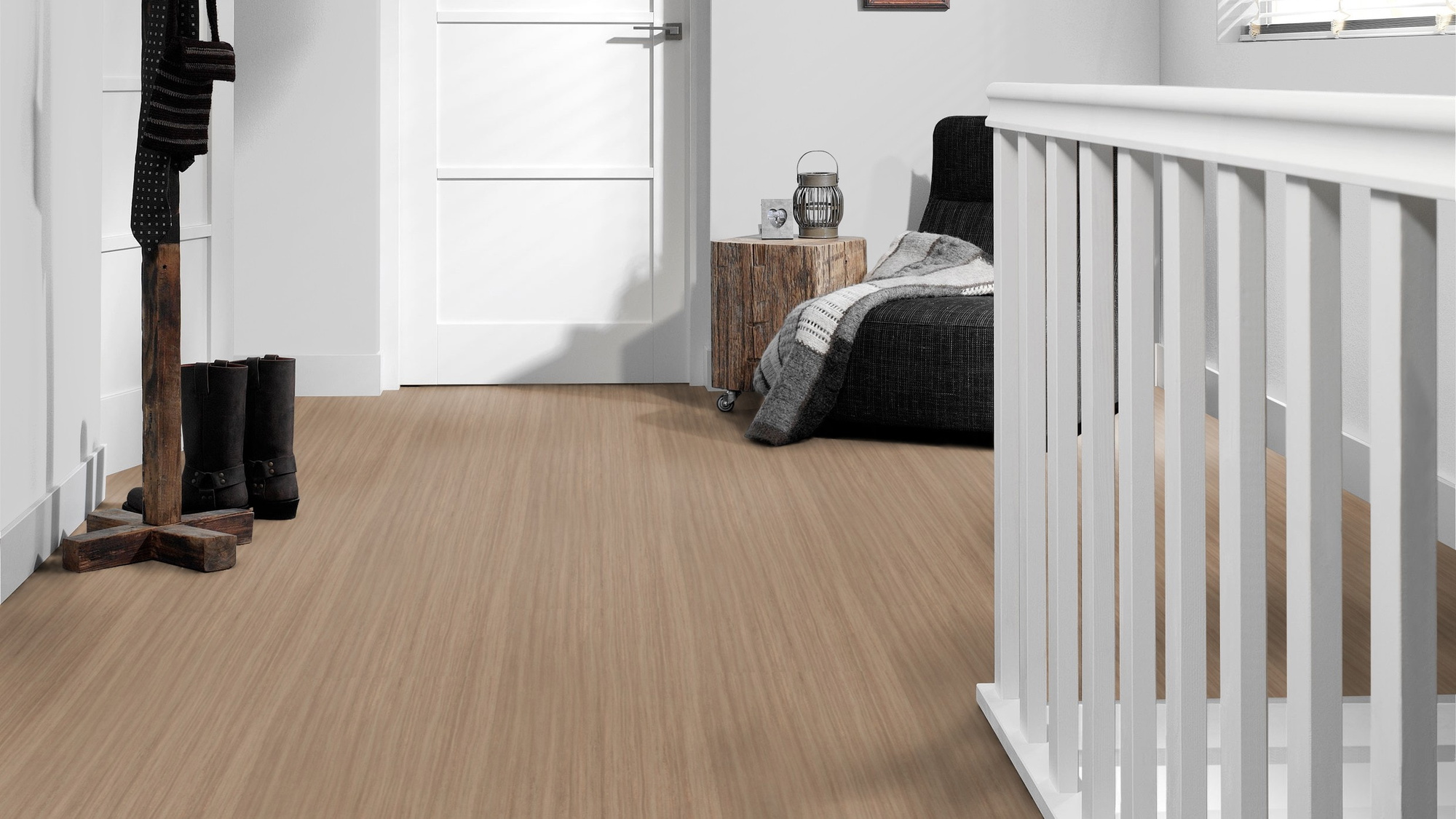 Milieubild Flur mit Treppenlauf - Forbo Flooring Marmoleum Click Withered Prairie Milieubild Flur mit Treppenlauf - Forbo Flooring 176504