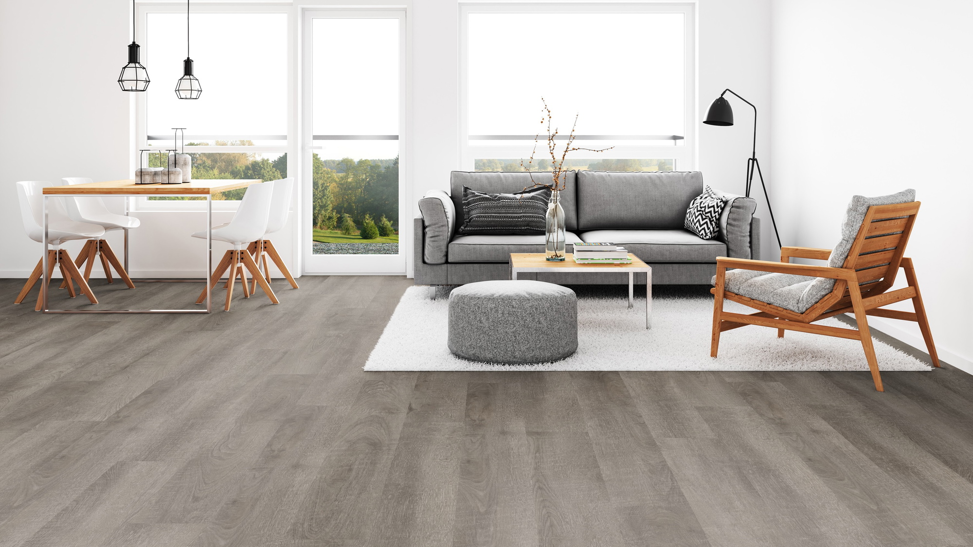 Milieubild Wohnzimmer mit Esszimmer - Tarkett 24524006