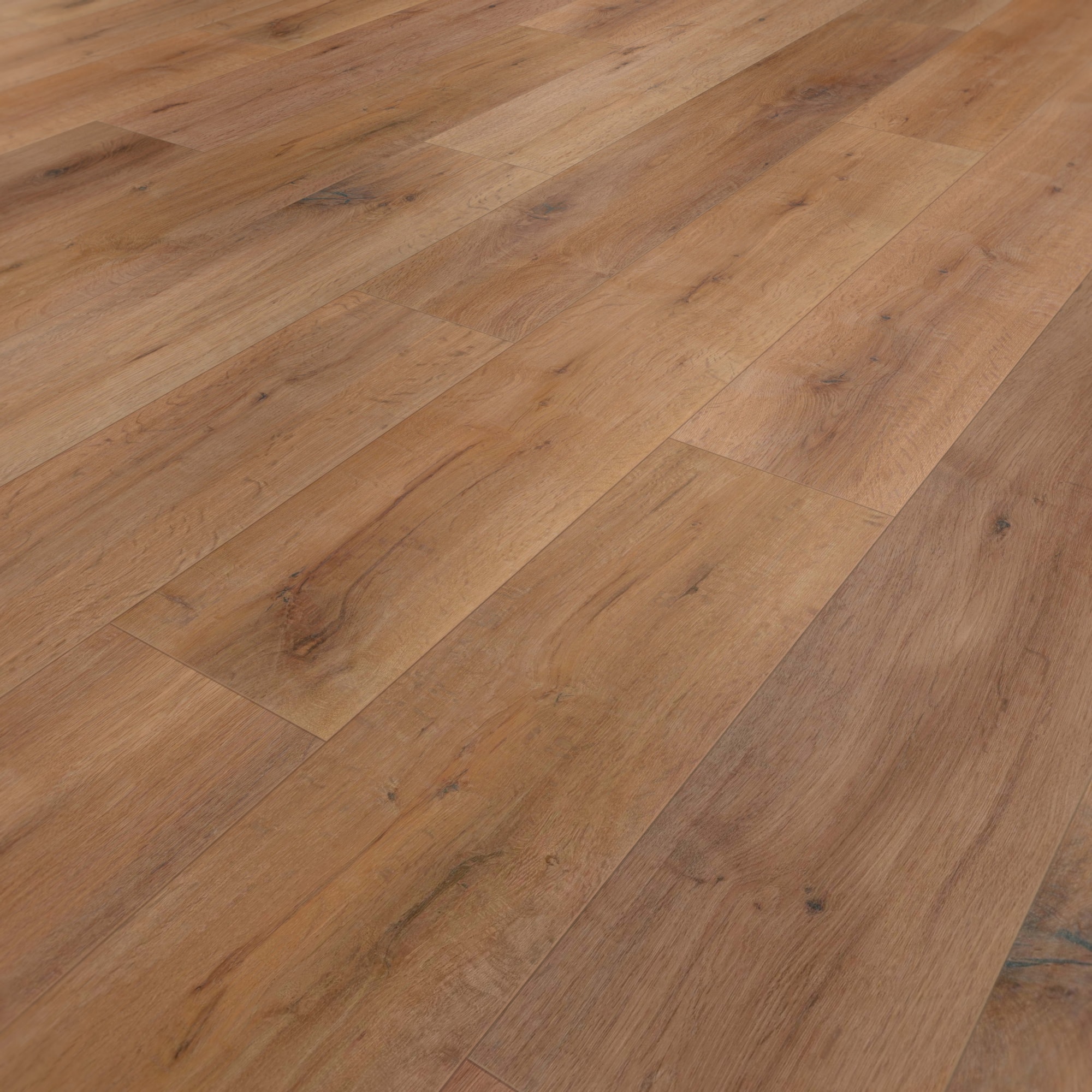 Perspektivische Ansicht - wineo Klick-Bioboden PURLINE wineo 1000 wood XL Rustic Oak Nougat Perspektivische Ansicht - wineo PLC315R