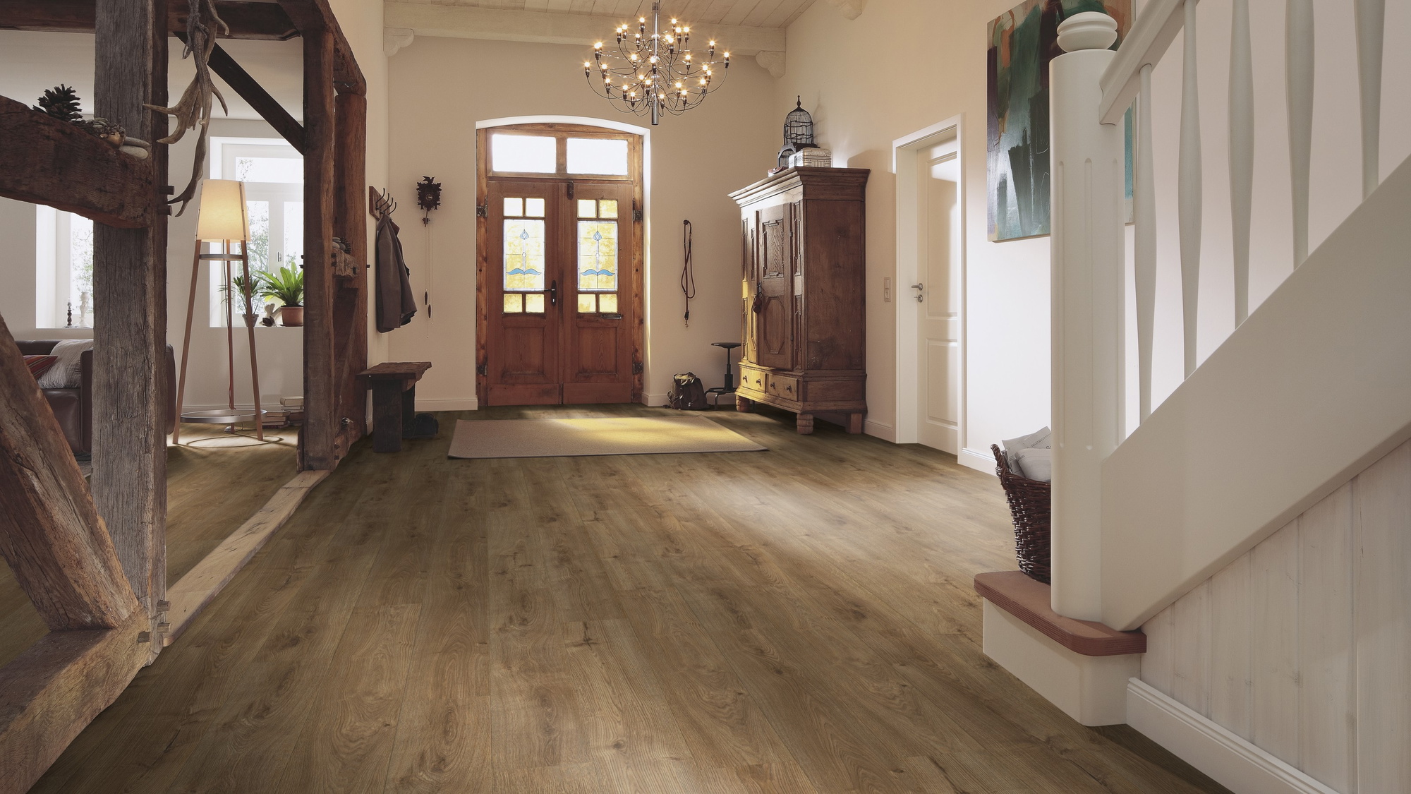 Milieubild Eingangsbereich mit Flur im Landhaus-Stil - Meister Laminat LD 150 Eiche Bernstein Milieubild Eingangsbereich mit Flur im Landhaus-Stil - Meister 600017-1288198-07002