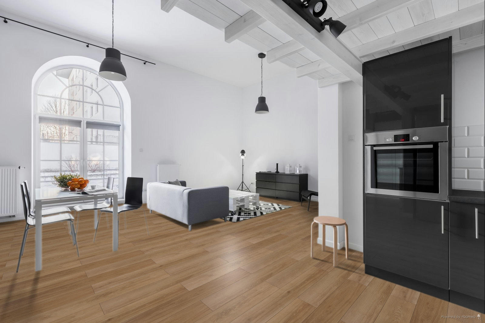 Milieubild Wohnzimmer mit Essbereich - BerryAlloc 60002218