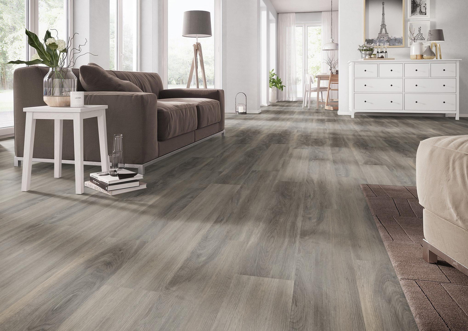 Milieubild Wohnzimmer mit Couch - nexflor NXF-60030-007