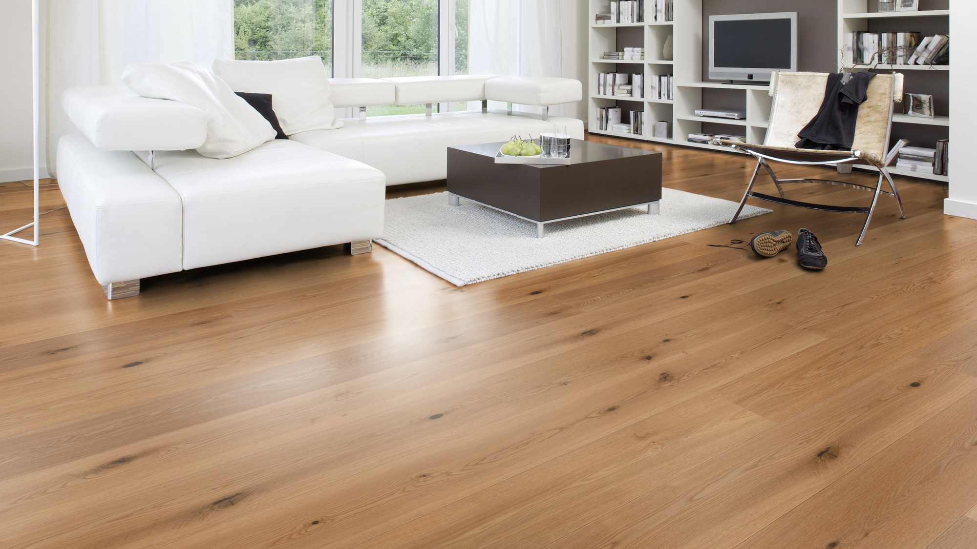 Milieubild Modernes Wohnzimmer mit Wohnlandschaft - Wicanders Wise Parkett Manor House Stanley Milieubild Modernes Wohnzimmer mit Wohnlandschaft - Wicanders Wise 82000287