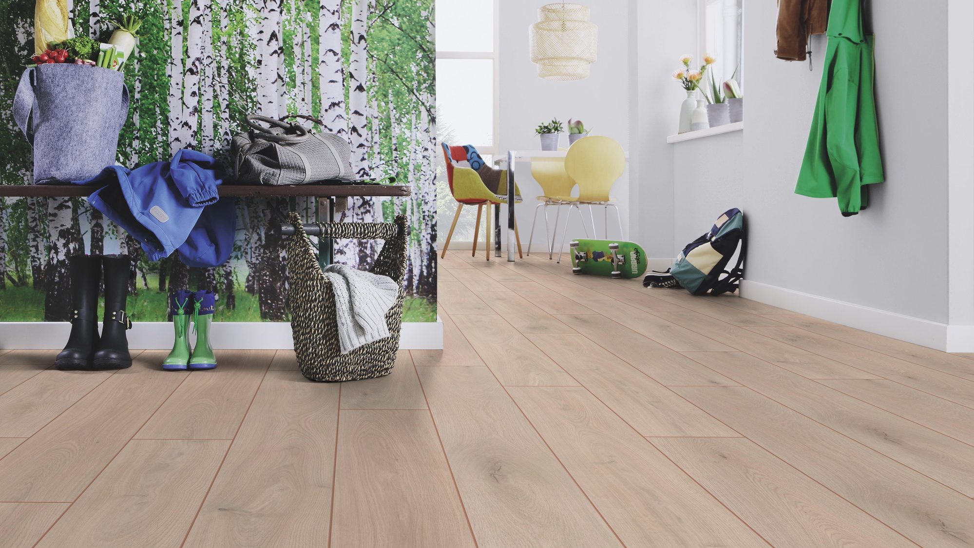 Milieubild Esszimmer mit Flur und Sitzbank - wineo PL309R
