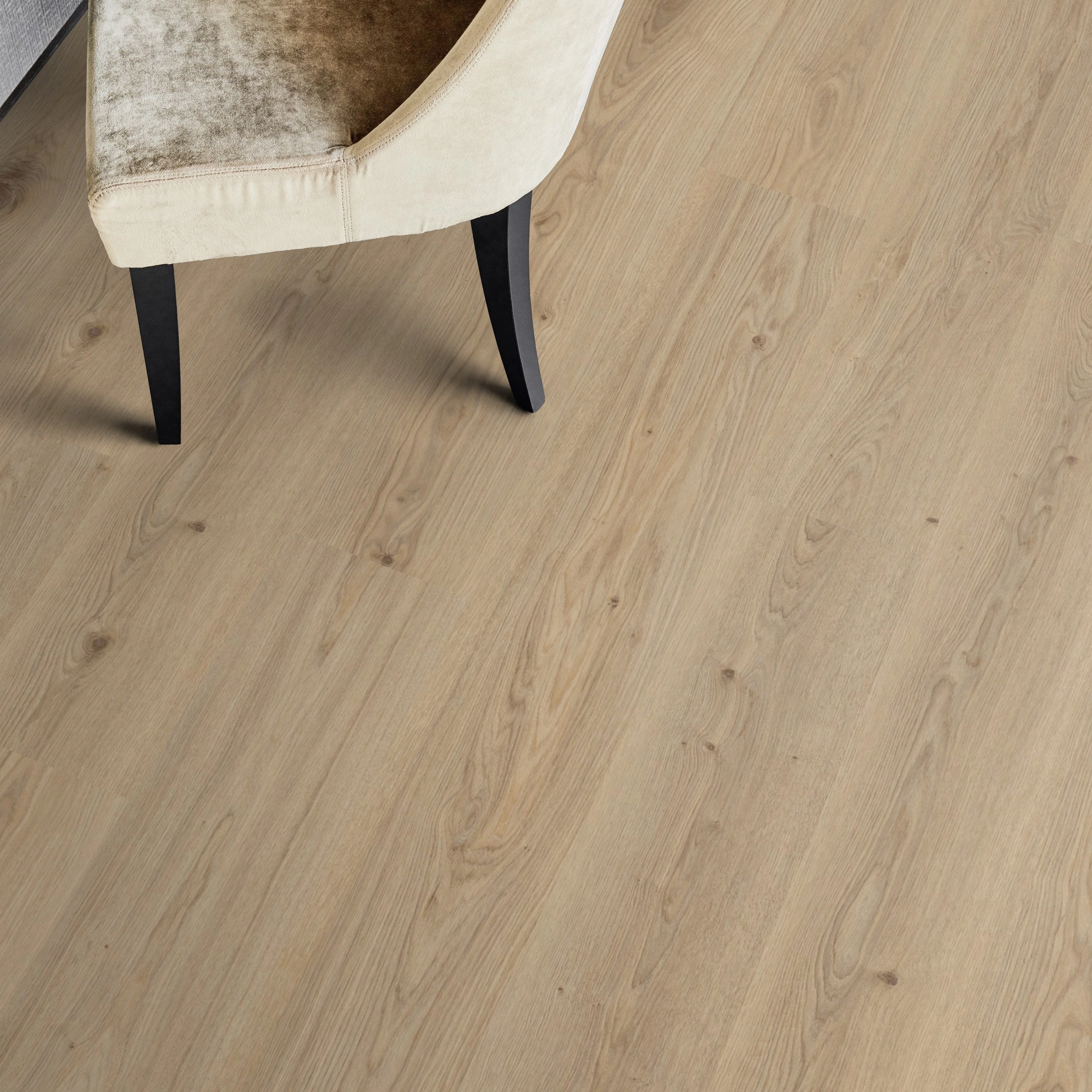 Milieubild Esszimmer - Draufsicht - Tarkett Klebe-Vinyl Essence 30 Primary Oak Natural Milieubild Esszimmer - Draufsicht - Tarkett 260055004