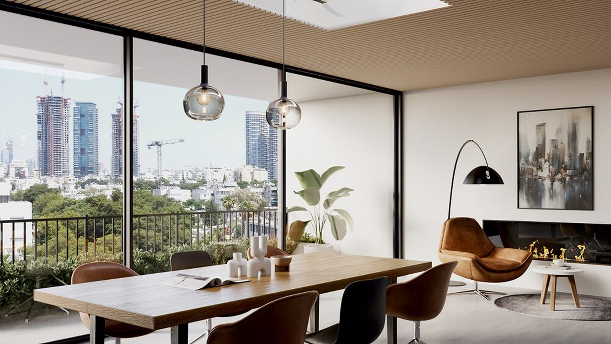 ter Hürne Akustikpaneel SilentDesign 3-Side Collection Eiche Moldau Fineline Natur-Geölt Weiß 2.400mm