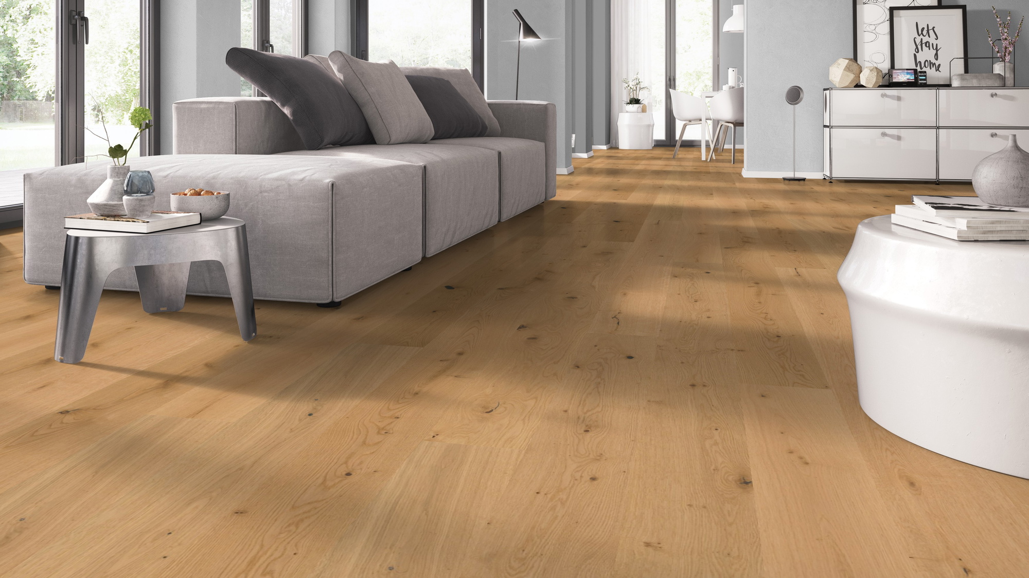 Milieubild Wohnzimmer mit Sofa - bodentiefe Perspektive - Admonter 106188