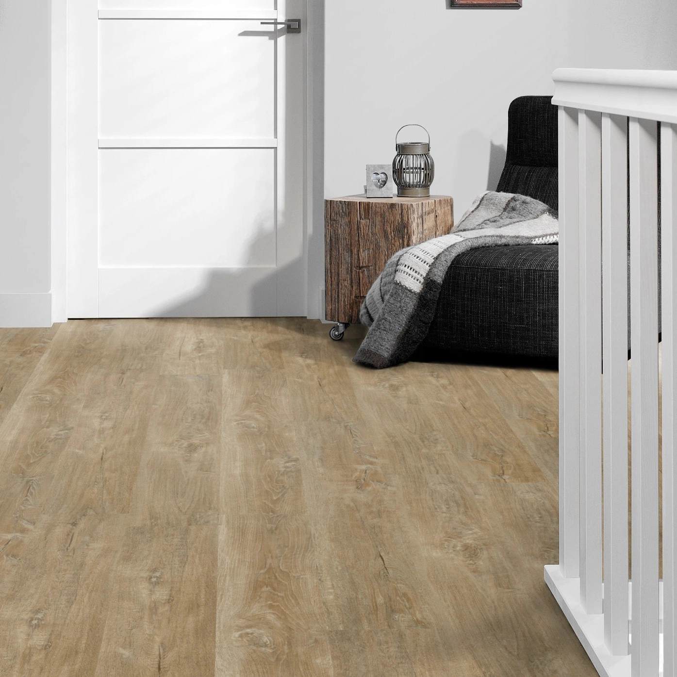 Milieubild Flur mit Treppenlauf - Forbo Flooring Klebe-Vinyl Enduro Dryback Wood Natural Timber Milieubild Flur mit Treppenlauf - Forbo Flooring 217628
