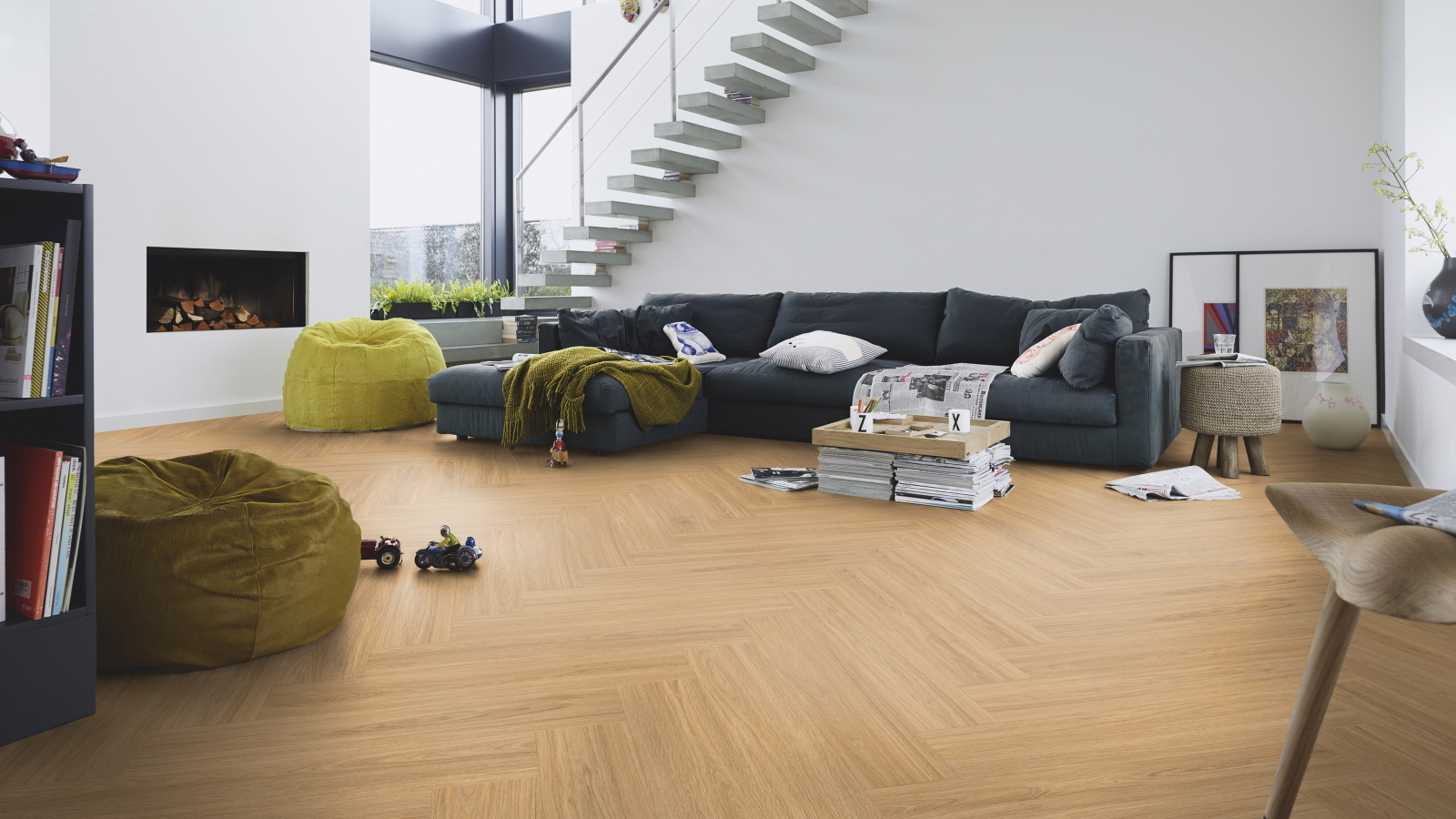 Milieubild Modernes Wohnzimmer mit Kamin - MEISTER 600001-0840168-06895