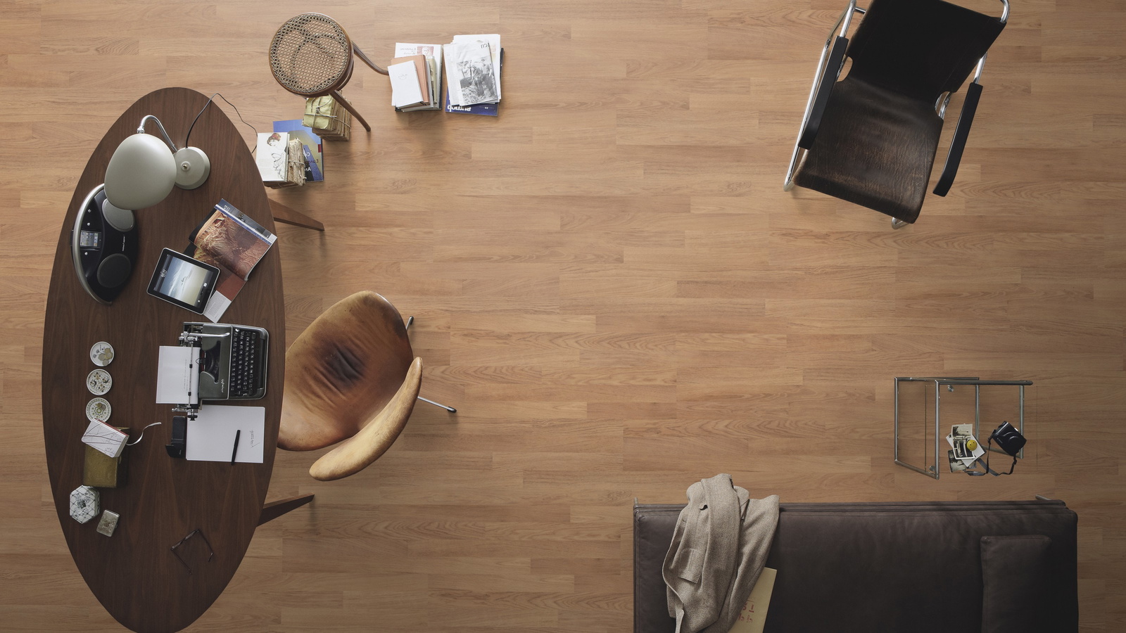 Milieubild Büro mit ovalem Tisch - Draufsicht - MEISTER 600012-1288198-06067