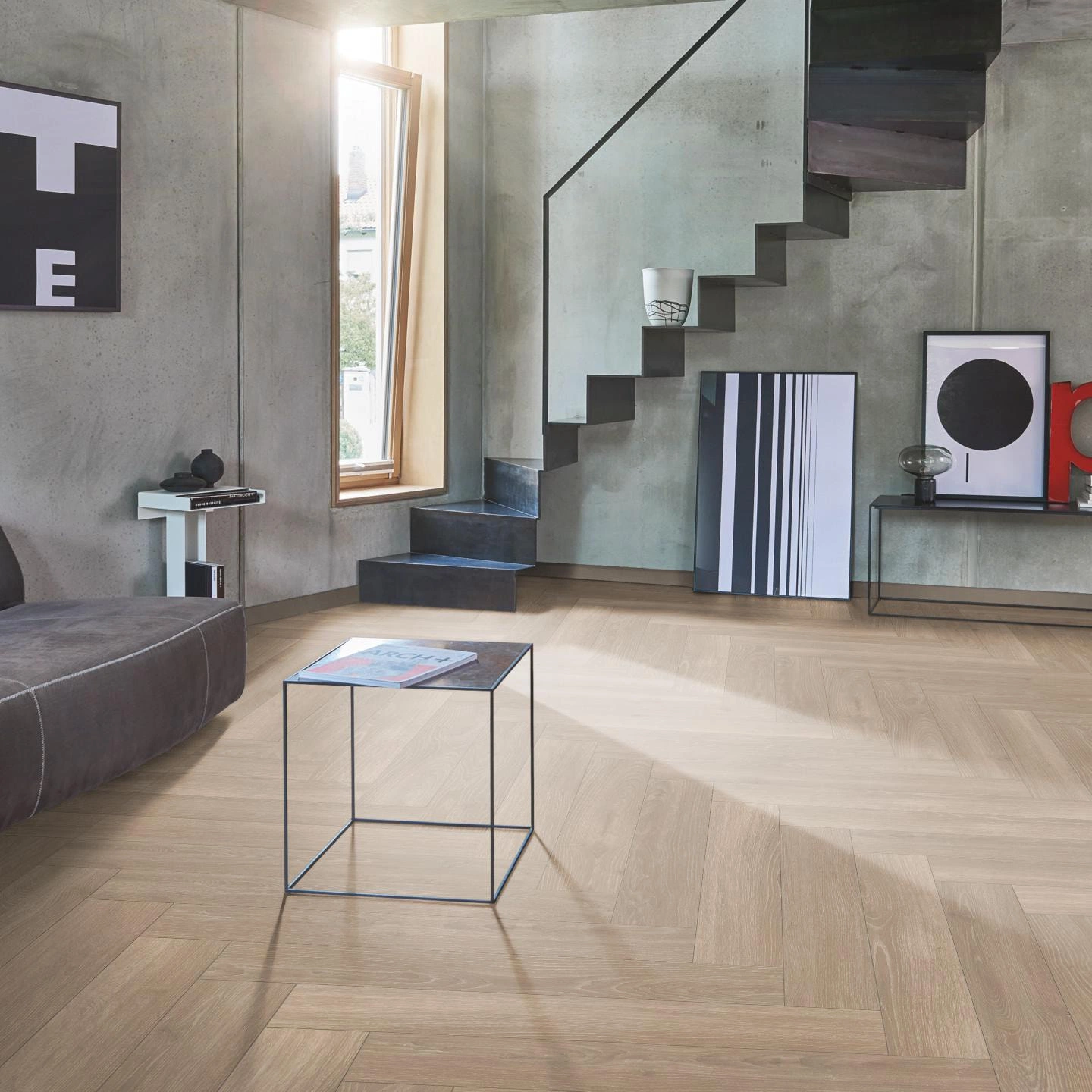 Parador Laminat Trendtime 3 Eiche Skyline perlgrau Naturmattstruktur mit Synchronstruktur Parador Laminat Trendtime 3 Eiche Skyline perlgrau Naturmattstruktur mit Synchronstruktur